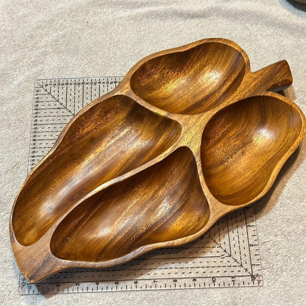 Leilani Genuine Monkey-Pod Wood Hand Crafted Large Tray Made in Philippi…